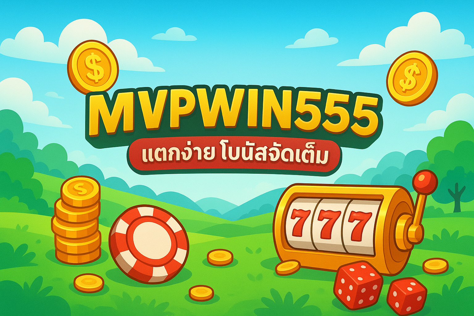 เกมสล็อต MVPWIN555 แตกง่าย โบนัสจัดเต็ม